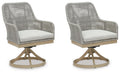 Seton Creek - Swivel Chair With Cushion (Set of 2) - Gray - Select Living Furniture - Chair Sets - Signature Design by Ashley® - P798-602A - Seton Creek - Swivel Chair With Cushion (Set of 2) - Gray -