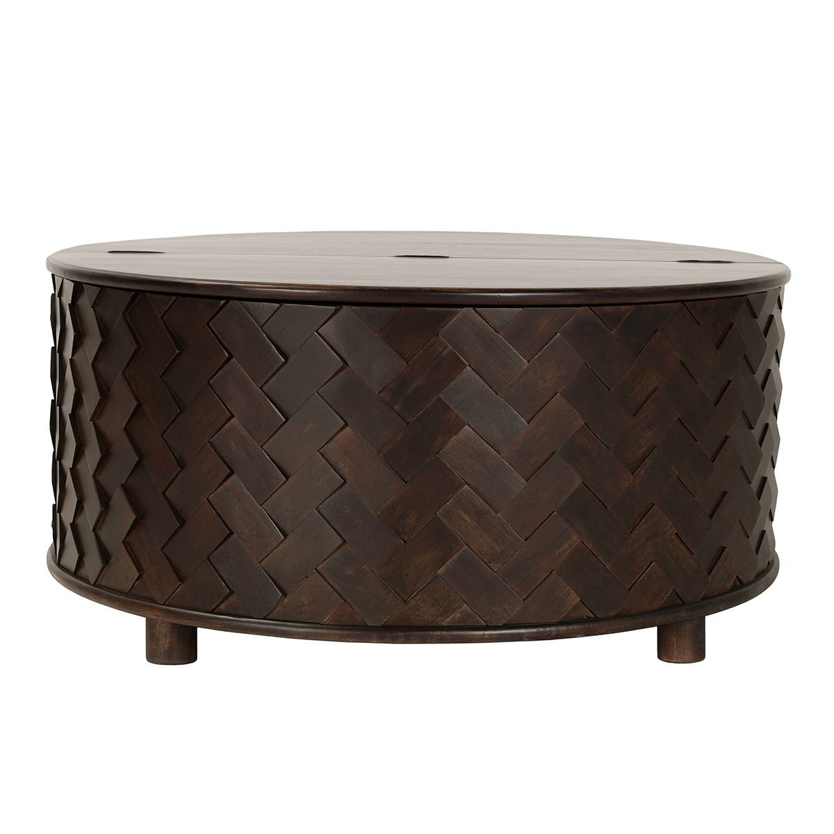 Shira - Mango Wood 24" Round Table - Select Living Furniture - Coffee Tables - Classic Home - 51011887 - Dark Brown -Coffee Tables - Shira - Mango Wood 24" Round Table -