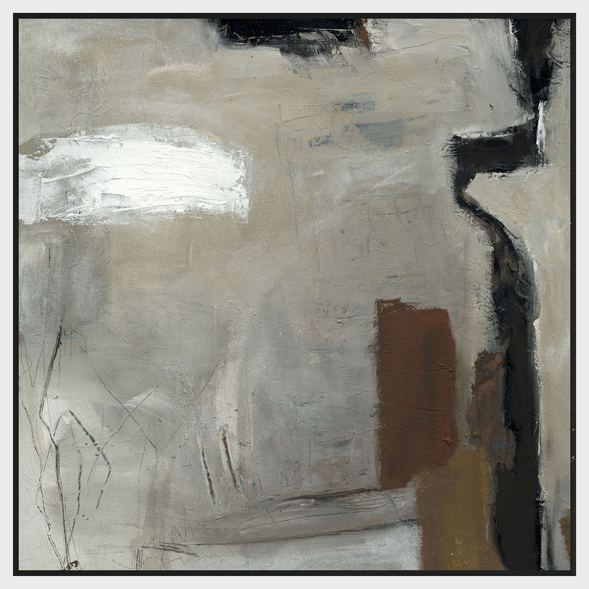Sidewalk - Painting Art By Buddy Whitlock - Select Living Furniture - Canvas Art - Classic Home - 560076724848 - Gray -48"W x 2"D x 48"H - Sidewalk - Painting Art By Buddy Whitlock -
