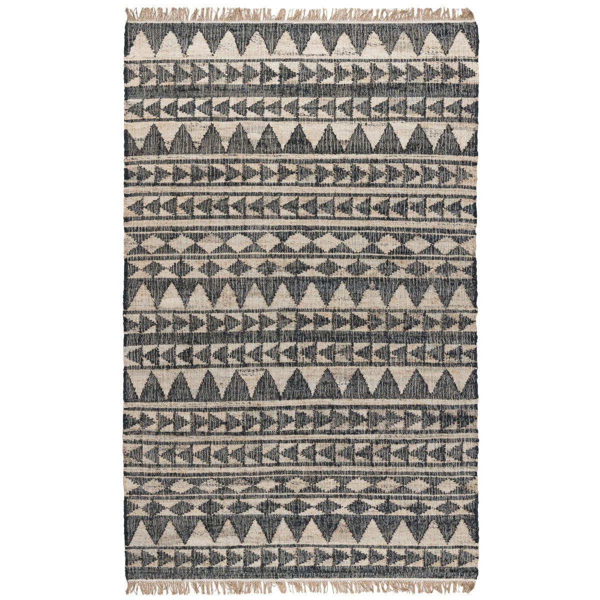 Solana - Rug - Select Living Furniture - Area Rugs - Classic Home - 30090300 - Distressed Black Natural -2' x 3' - Solana - Rug -