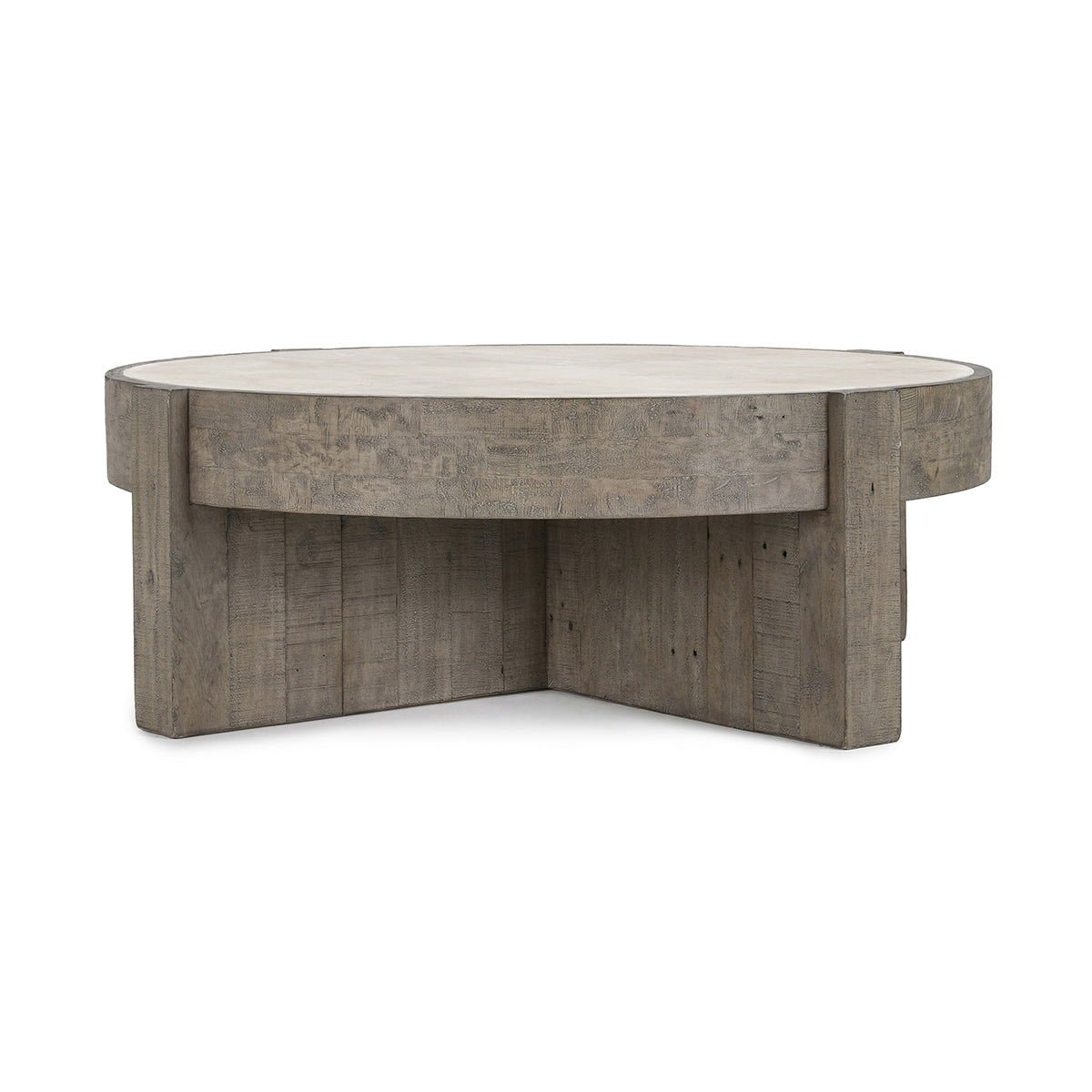 Sonoma - Round Table - Select Living Furniture - Coffee Tables - Classic Home - 51031212 - Distressed Gray -Coffee Tables - Sonoma - Round Table -