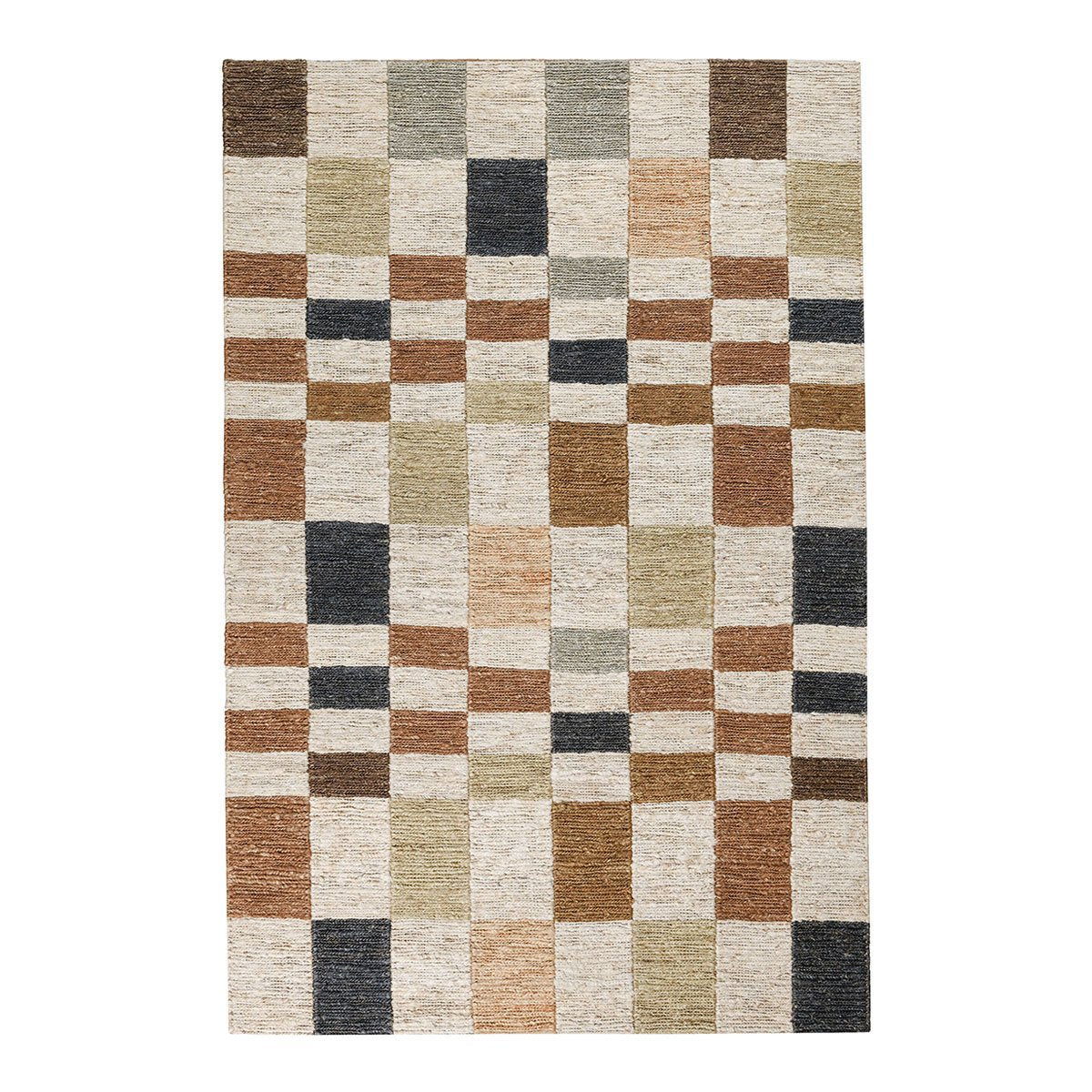 Soumak - 2' x 3' Jute Check Area Rug - Check Natural Multi - Select Living Furniture - Area Rugs - Classic Home - 30091880 - Soumak - 2' x 3' Jute Check Area Rug - Check Natural Multi -