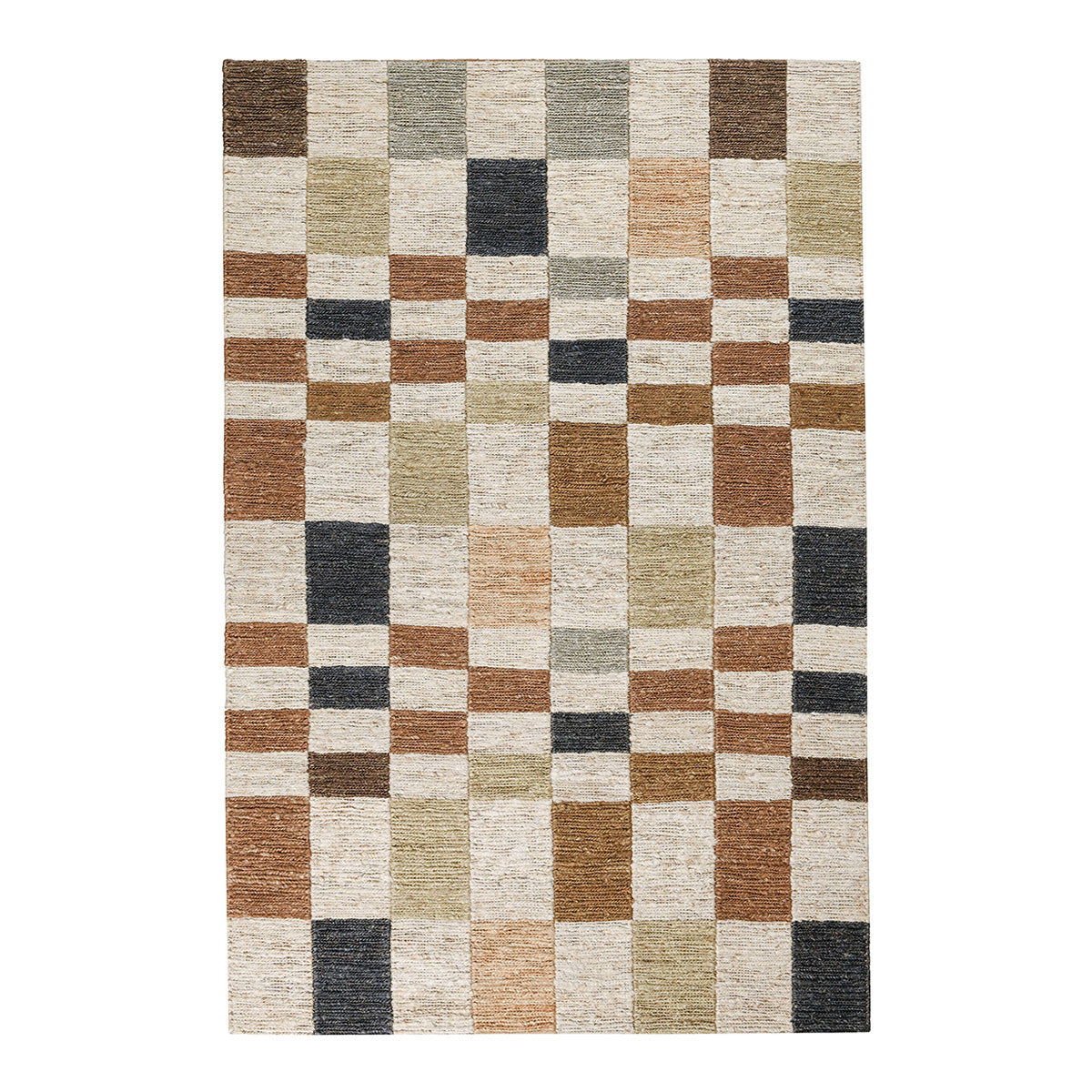 Soumak - 2' x 3' Jute Check Area Rug - Check Natural Multi - Select Living Furniture - Area Rugs - Classic Home - 30091880 - Soumak - 2' x 3' Jute Check Area Rug - Check Natural Multi -