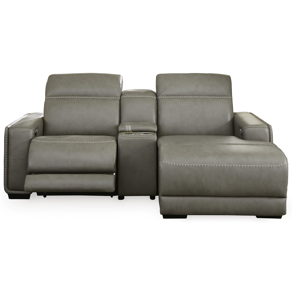 Correze sectional with console and chaise