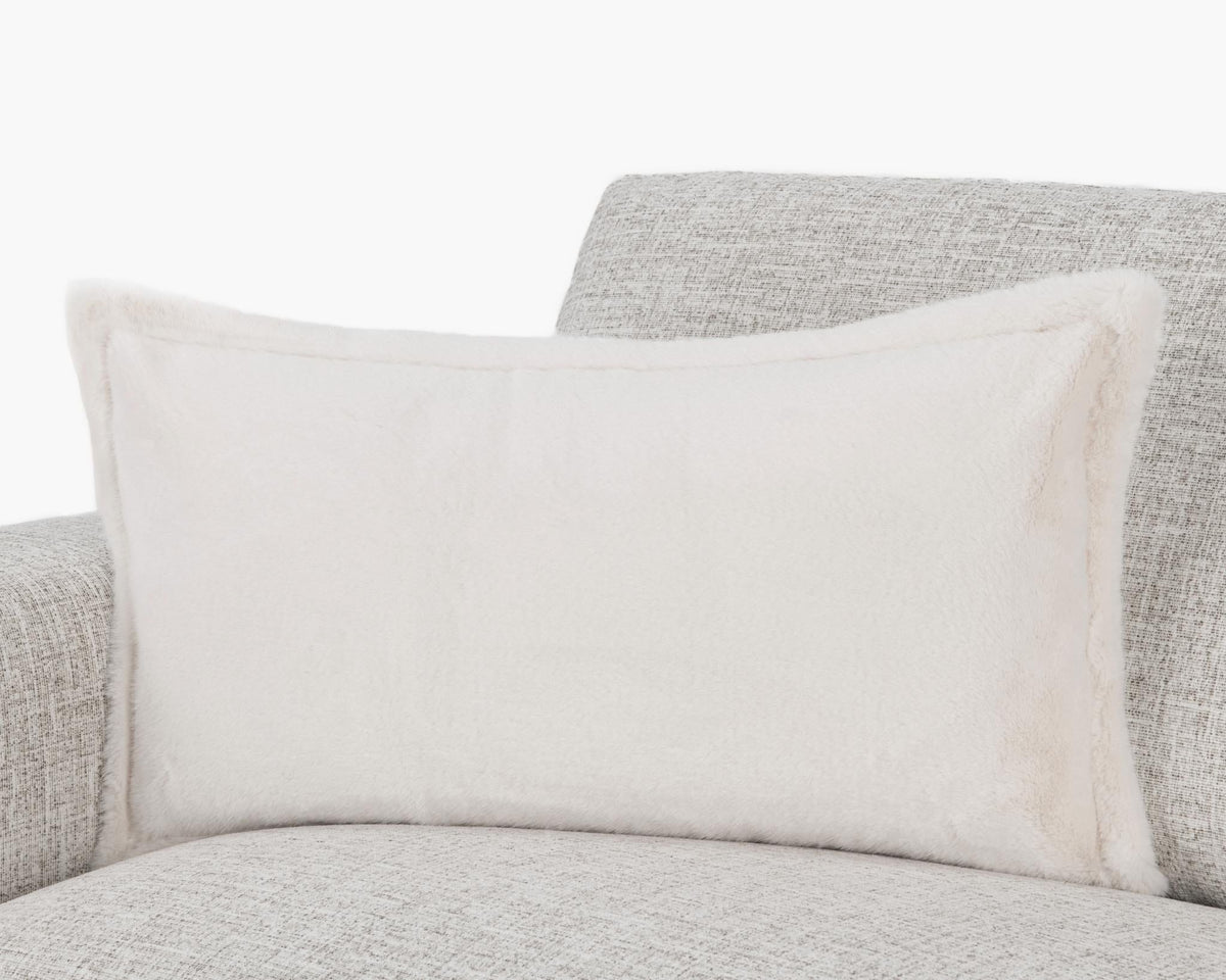 Taiga - Faux Fur Pillow - Select Living Furniture - Accent Pillows - Villa - V310062 - Ivory -22" x 22" - Taiga - Faux Fur Pillow -