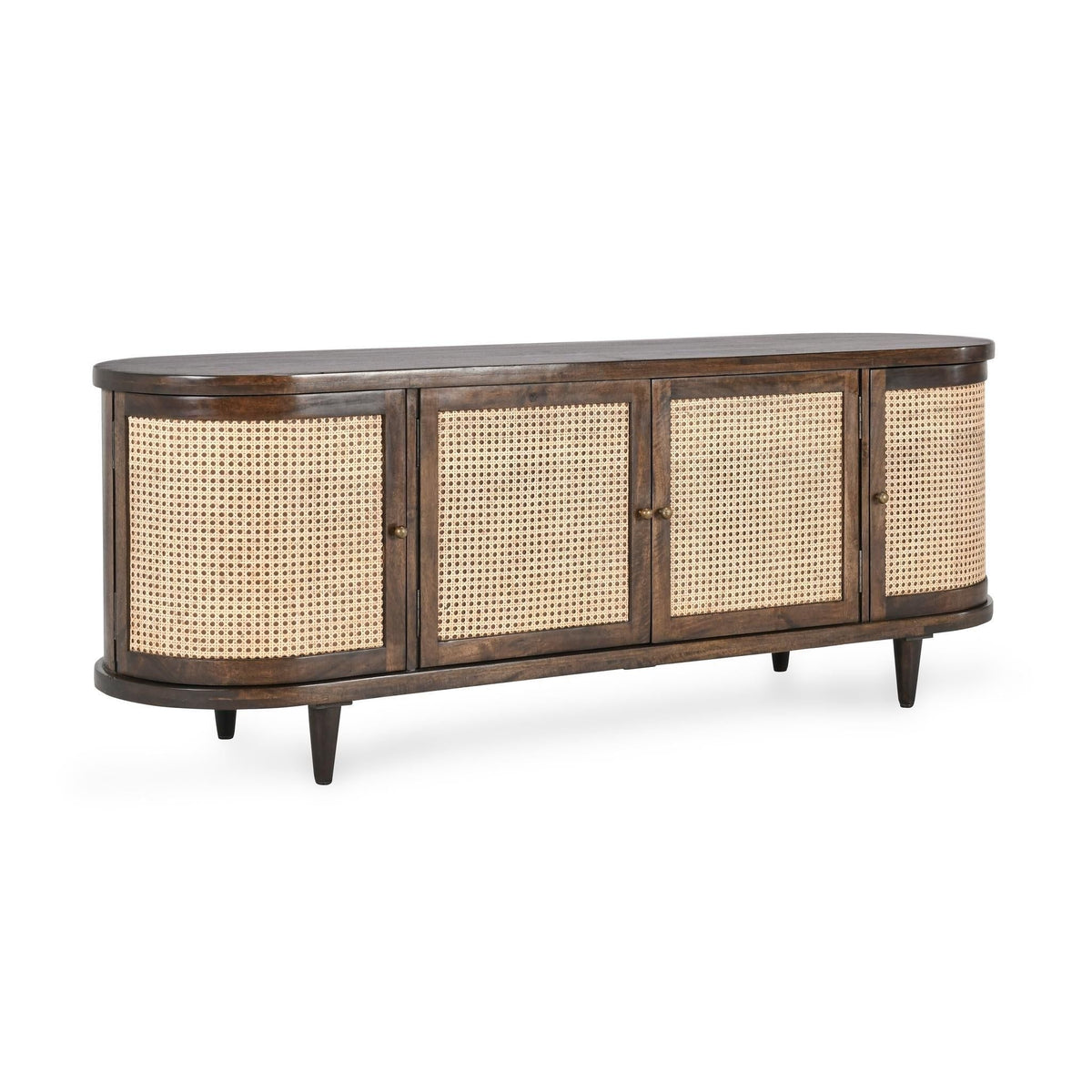 Teresa - 4 Door Buffet - Walnut / Natural Brown - Select Living Furniture - Buffets - Classic Home - 52005576 - Teresa - 4 Door Buffet - Walnut / Natural Brown -