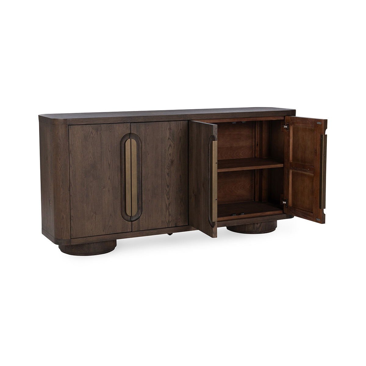 Tiber - 4 Door Buffet - Select Living Furniture - Buffets - Classic Home - 52004212 - Toasted Brown - Tiber - 4 Door Buffet -
