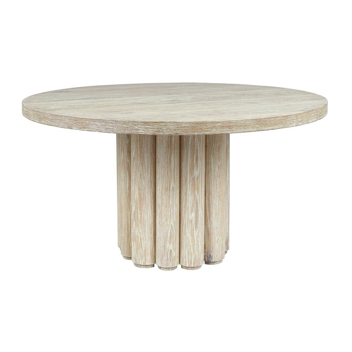 Tiber - Round Dining Table - Select Living Furniture - Dining Tables - Classic Home - 51031713 - Cream Washed -55"W x 55"D x 30"H - Tiber - Round Dining Table -