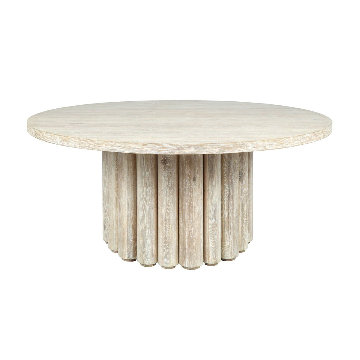 Tiber - Round Dining Table - Select Living Furniture - Dining Tables - Classic Home - 51031712 - Cream Washed -70"W x 70"D x 30"H - Tiber - Round Dining Table -