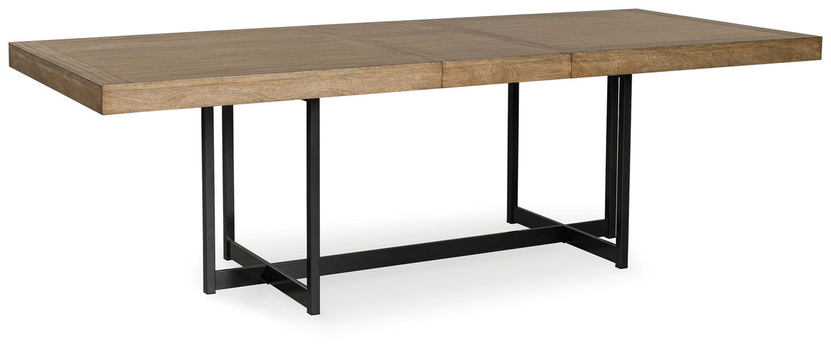 Tomtyn - Rectangular Dining Room Extension Table - Light Brown - Select Living Furniture - Dining Tables with Extensions - Signature Design by Ashley® - D622-35 - Tomtyn - Rectangular Dining Room Extension Table - Light Brown -