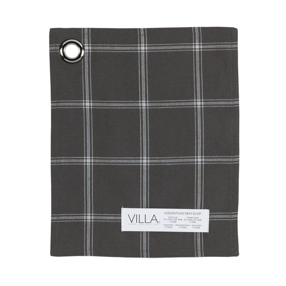 Treasury - Sham - Select Living Furniture - Duvet Covers & Shams - Villa - V170502 - Plaid Gray -Euro - Treasury - Sham -