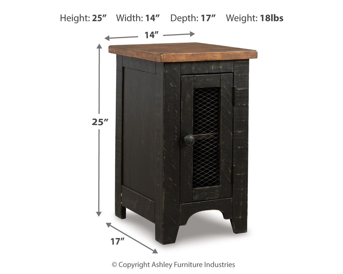 Valebeck - Chair Side End Table - Black / Brown - Select Living Furniture - Chair Side Tables - Signature Design by Ashley® - T468-7 - Valebeck - Chair Side End Table - Black / Brown -