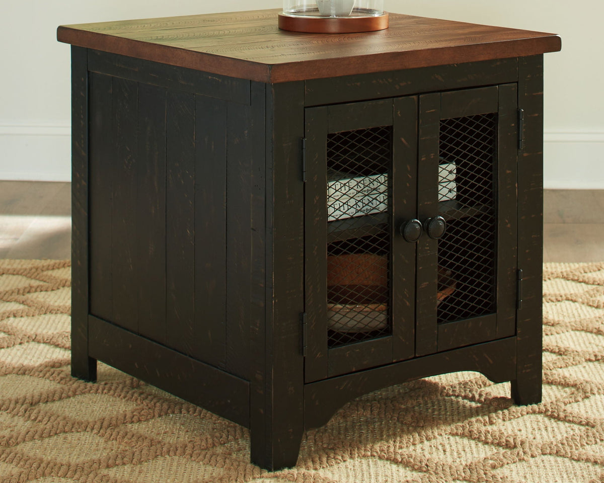 Valebeck - Rectangular End Table - Black / Brown - Select Living Furniture - End Tables - Signature Design by Ashley® - T468-3 - Valebeck - Rectangular End Table - Black / Brown -
