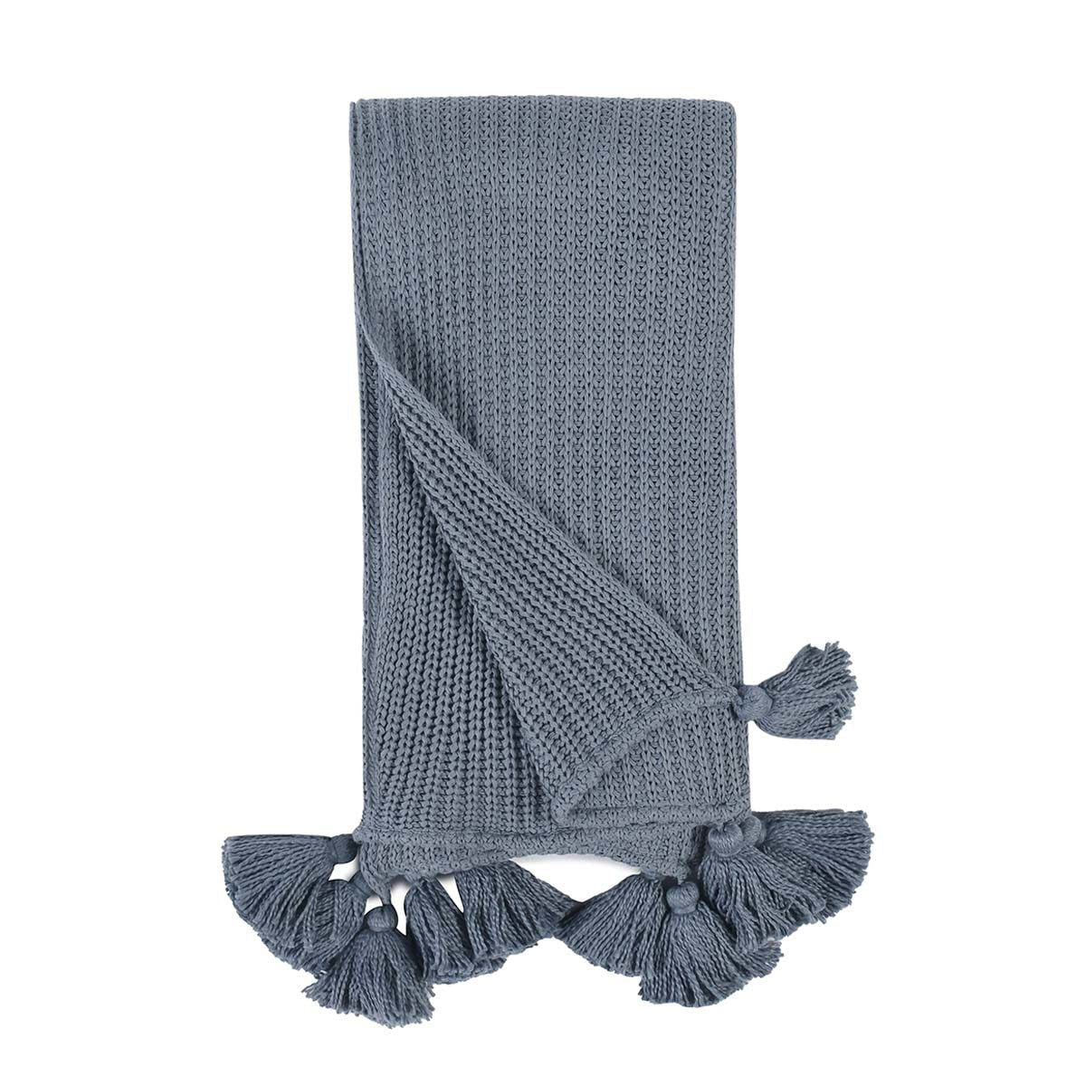Veda - TC Throw - Sea Fog Blue - Select Living Furniture - Throws - Villa - V250033 - Veda - TC Throw - Sea Fog Blue -