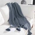 Veda - TC Throw - Sea Fog Blue - Select Living Furniture - Throws - Villa - V250033 - Veda - TC Throw - Sea Fog Blue -
