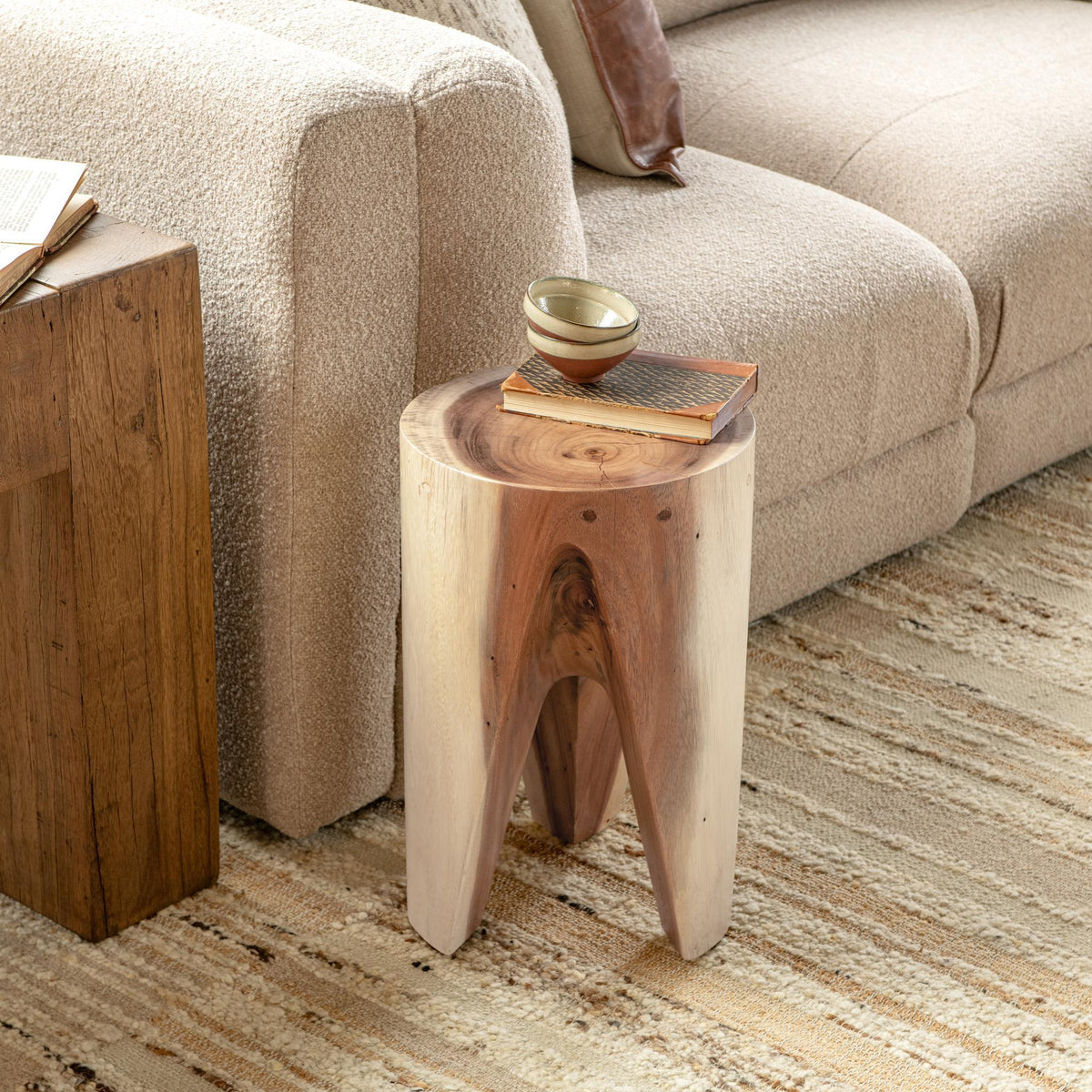 Vela - Accent Table - Select Living Furniture - Accent Tables - Classic Home - 51005526 - Natural -14"W x 14"D x 21"H - Vela - Accent Table -