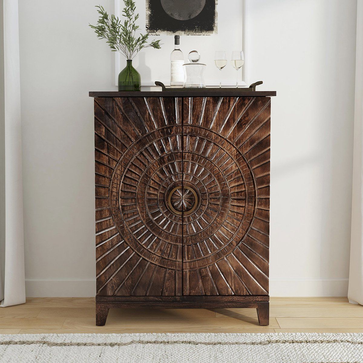 Vivienne - Bar Cabinet - Select Living Furniture - Wine Cabinets - Classic Home - 52010847 - Brown - Vivienne - Bar Cabinet -
