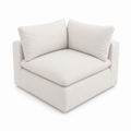 Walter Sectional Wedge Corner Piece - Select Living Furniture - Select Living Furniture - WALTER-WEDGE-CRM - Cream - Walter Sectional Wedge Corner Piece in Cream Upholstery Walter Modular Sectional Corner Seat Walter Cloud Sectional Wedge Component Walter Corner Sectional Piece Front Angle Walter Modular Wedge Seating Unit -