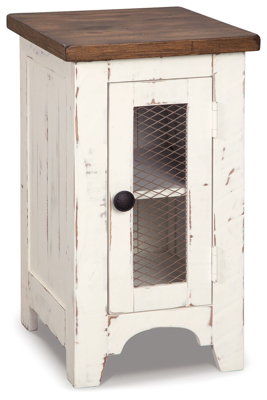 Wystfield - Chair Side End Table - White / Brown - Select Living Furniture - Chair Side Tables - Signature Design by Ashley® - T459-7 - Wystfield - Chair Side End Table - White / Brown -