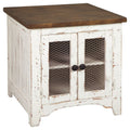 Wystfield - Rectangular End Table - 2 Doors - White / Brown - Select Living Furniture - End Tables - Signature Design by Ashley® - T459-3 - Wystfield - Rectangular End Table - 2 Doors - White / Brown -