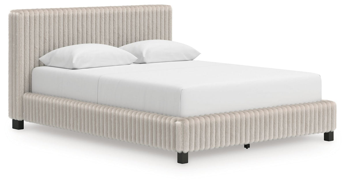 Zuraleus - Upholstered Bed - Select Living Furniture - Upholstered Beds - Signature Design by Ashley® - PCB3381B11 - White -Queen - Zuraleus - Upholstered Bed -