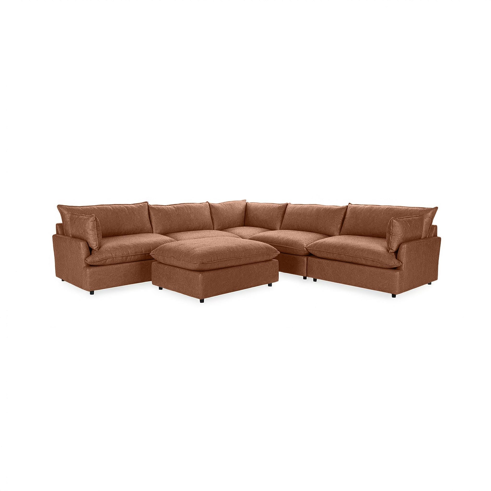 Caplan - 6 Piece Modular Sectional With Ottoman