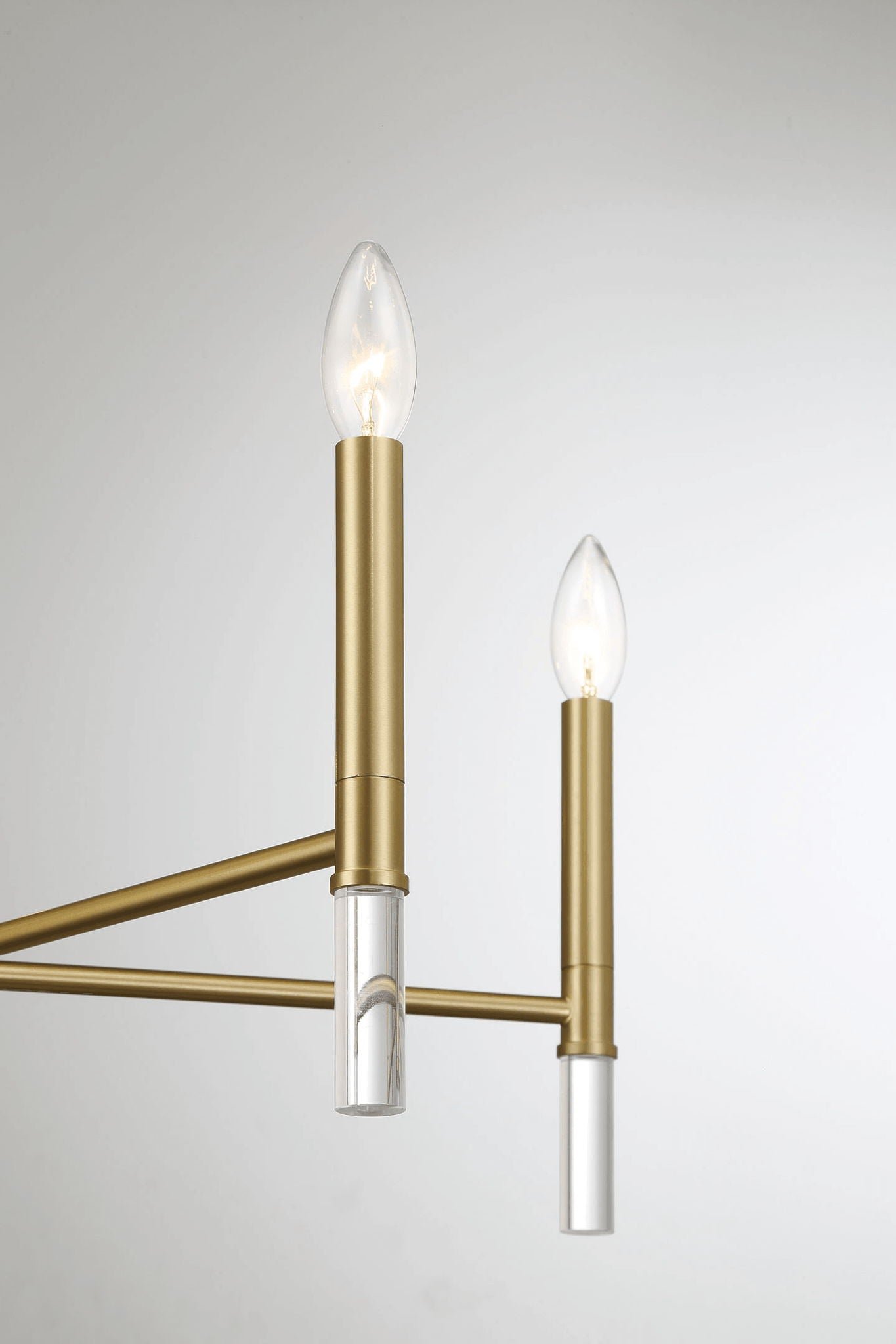 Courtyard - 5 Light Candle Light Chandelier - Clear / Gold