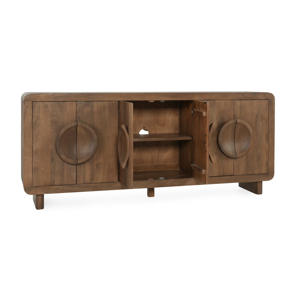 Vally - Wood 6 Door Buffet - Artisan Brown