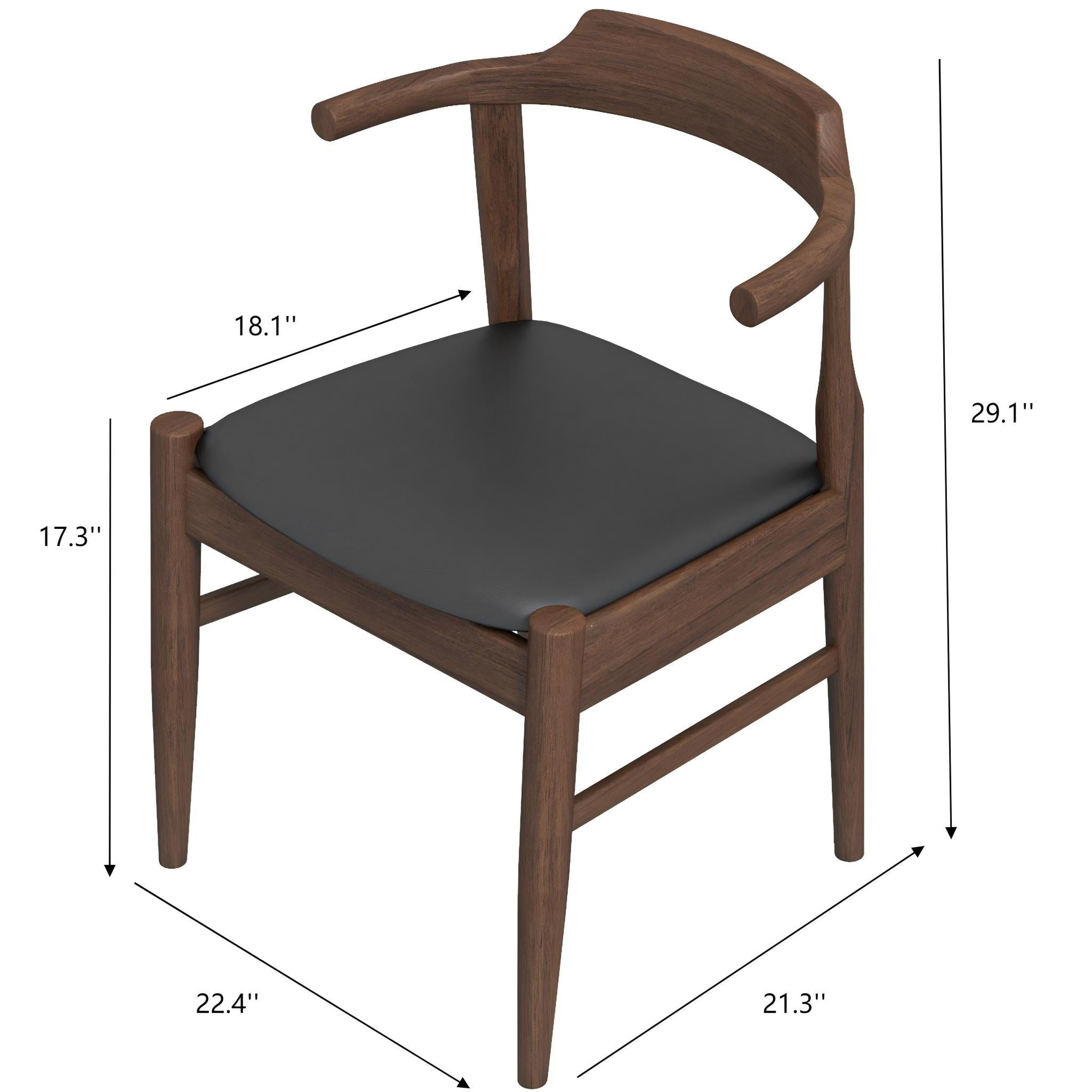 Damian - Mid-Century Solid Wood Dining Chair