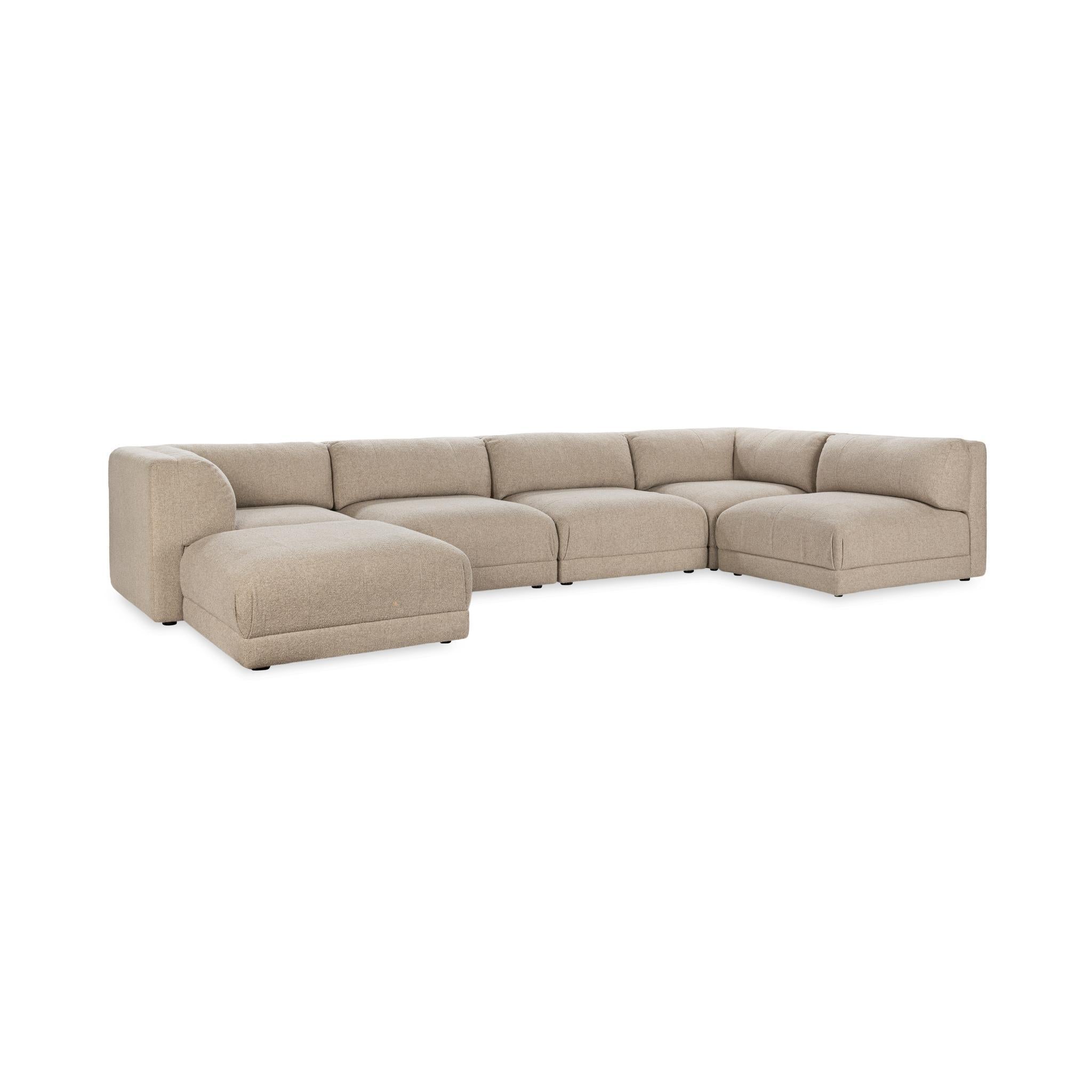 Adalynne - Upholstered 6 Piece Sectional - Buttermilk