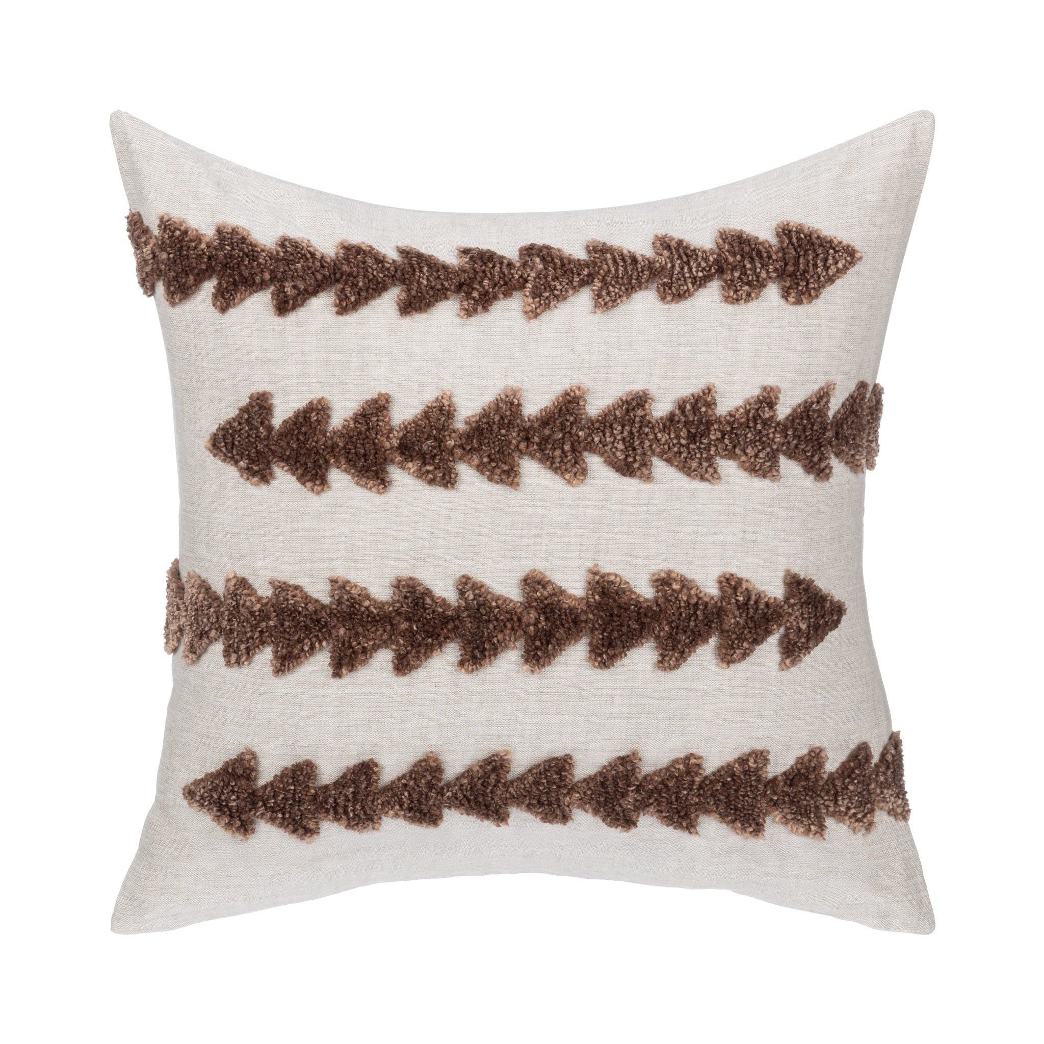 Lineage - Essay 22" x 22"Pillow - Frothed Brown