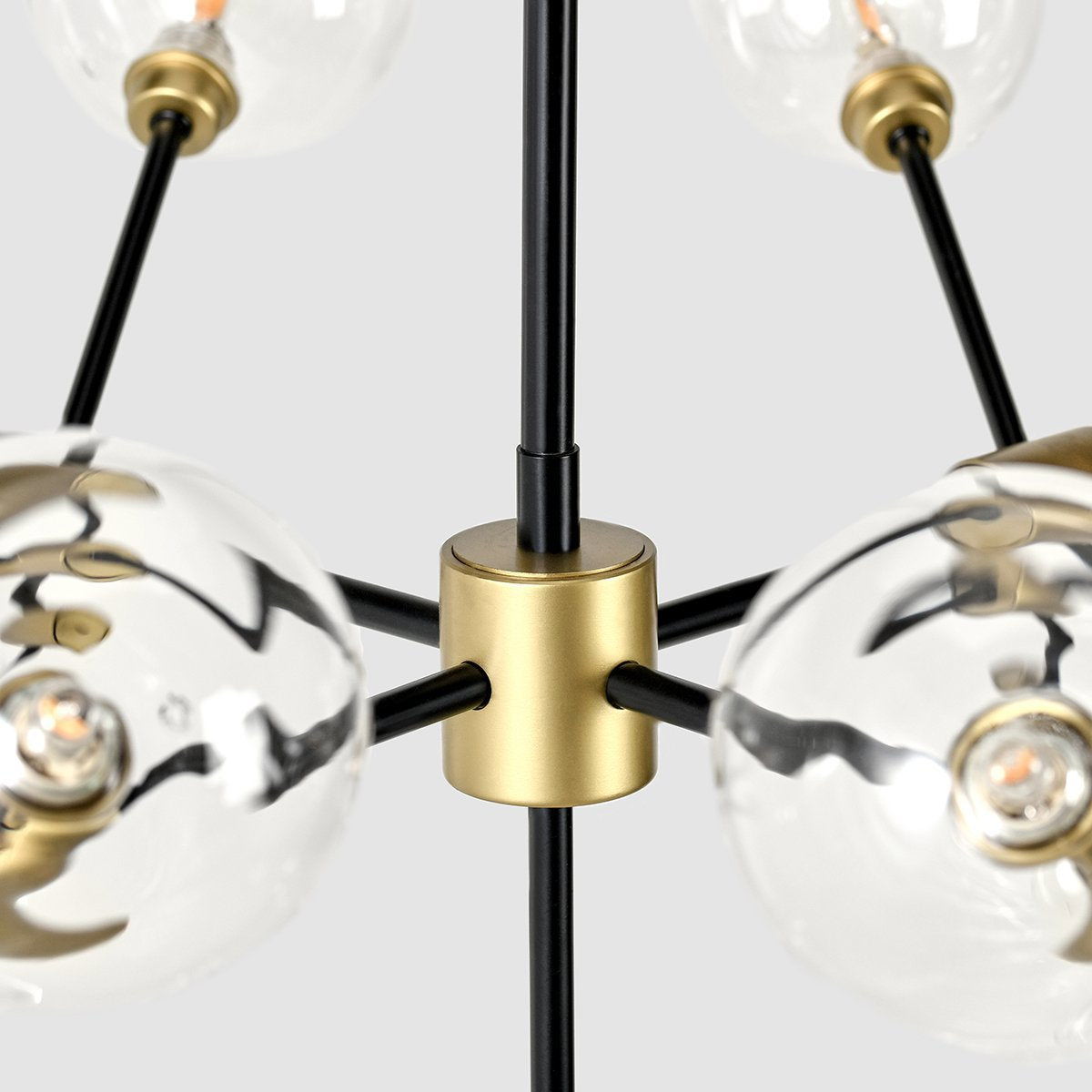 Phoenix - Chandelier - Black/Gold