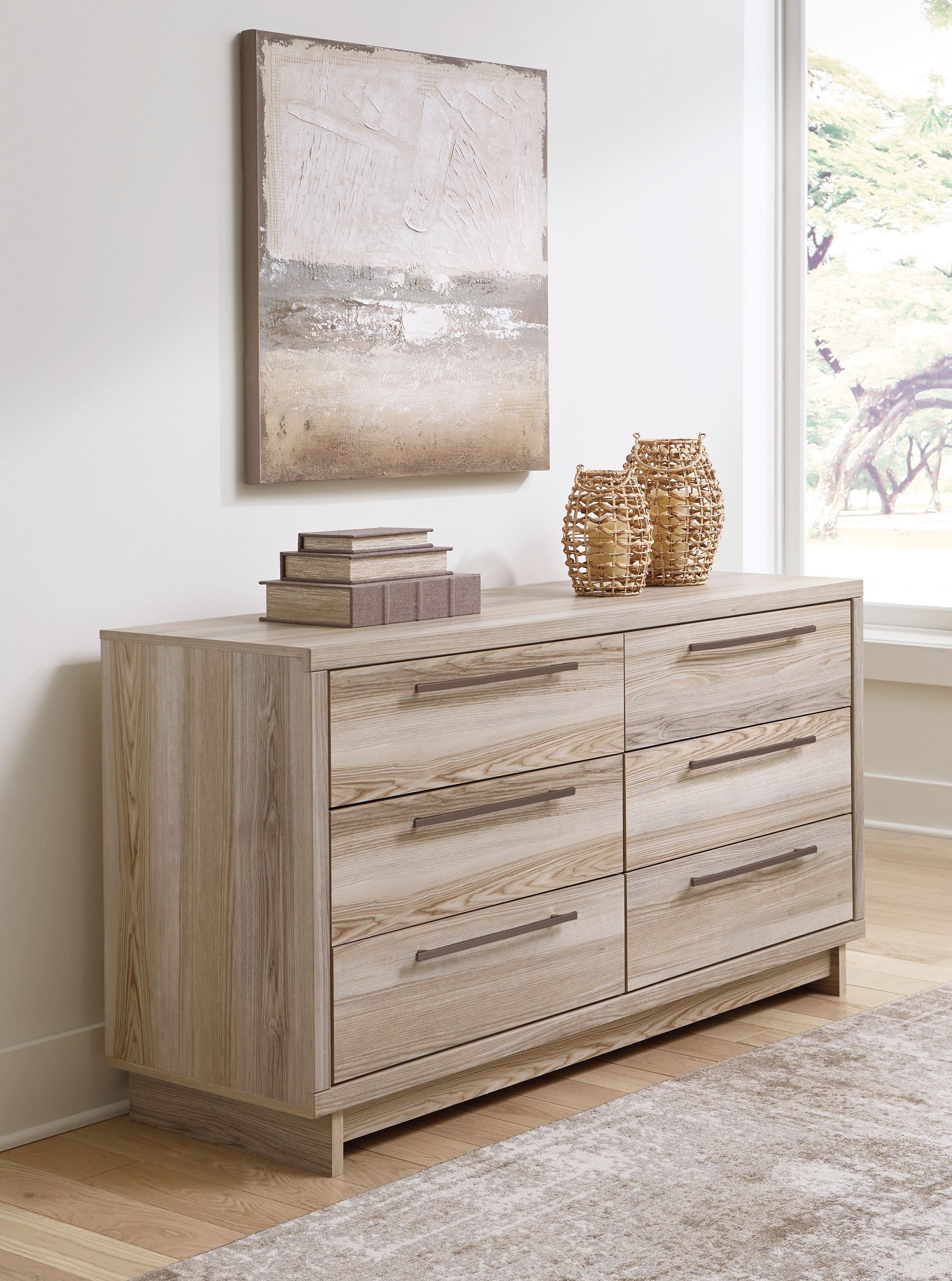 Hasbrick - Tan - Six Drawer Dresser