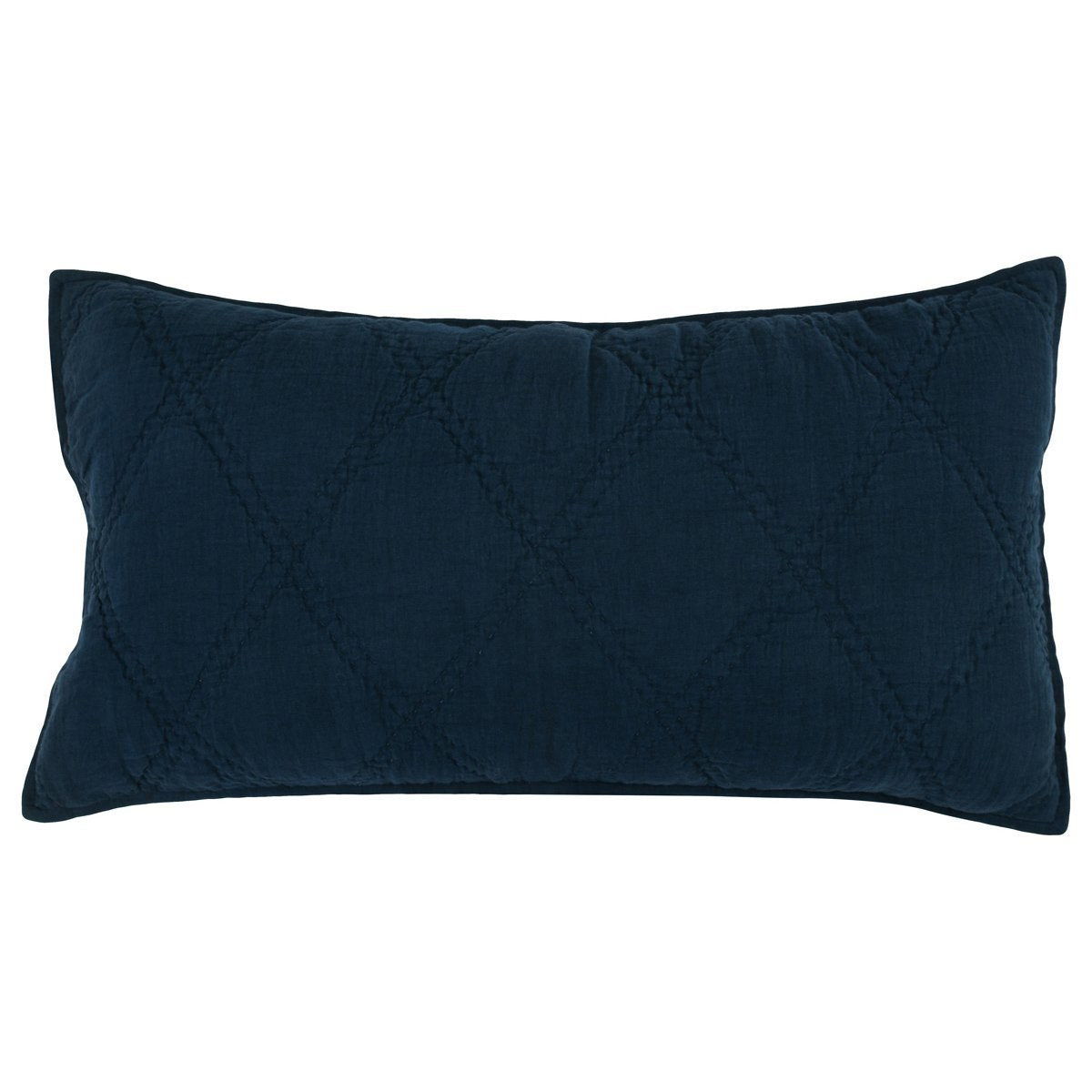 Caleb - Hand Stitched King Quilt - Midnight Blue