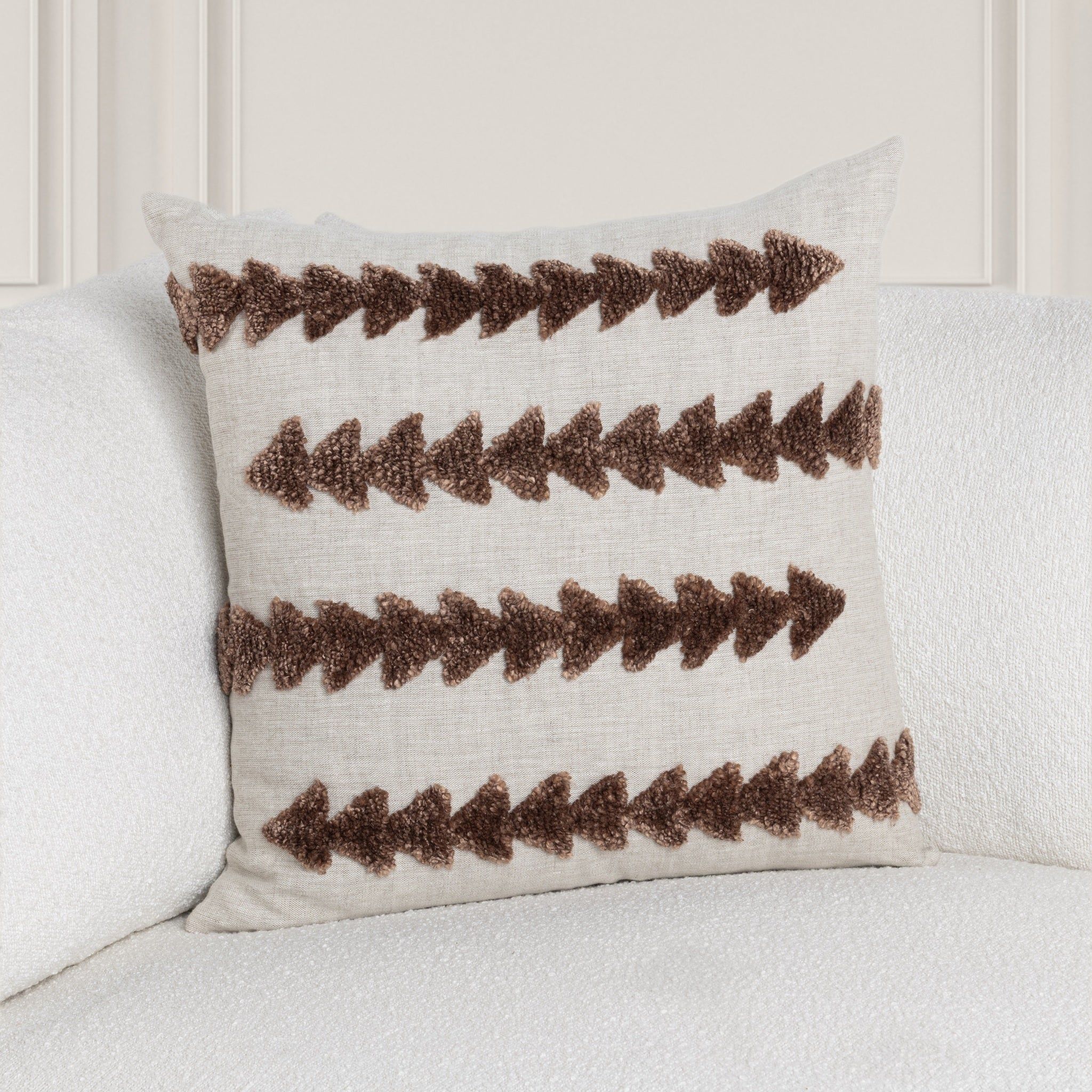 Lineage - Essay 22" x 22"Pillow - Frothed Brown