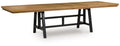 Galliden - Rectangular Dining Room Extension Table - Black / Brown