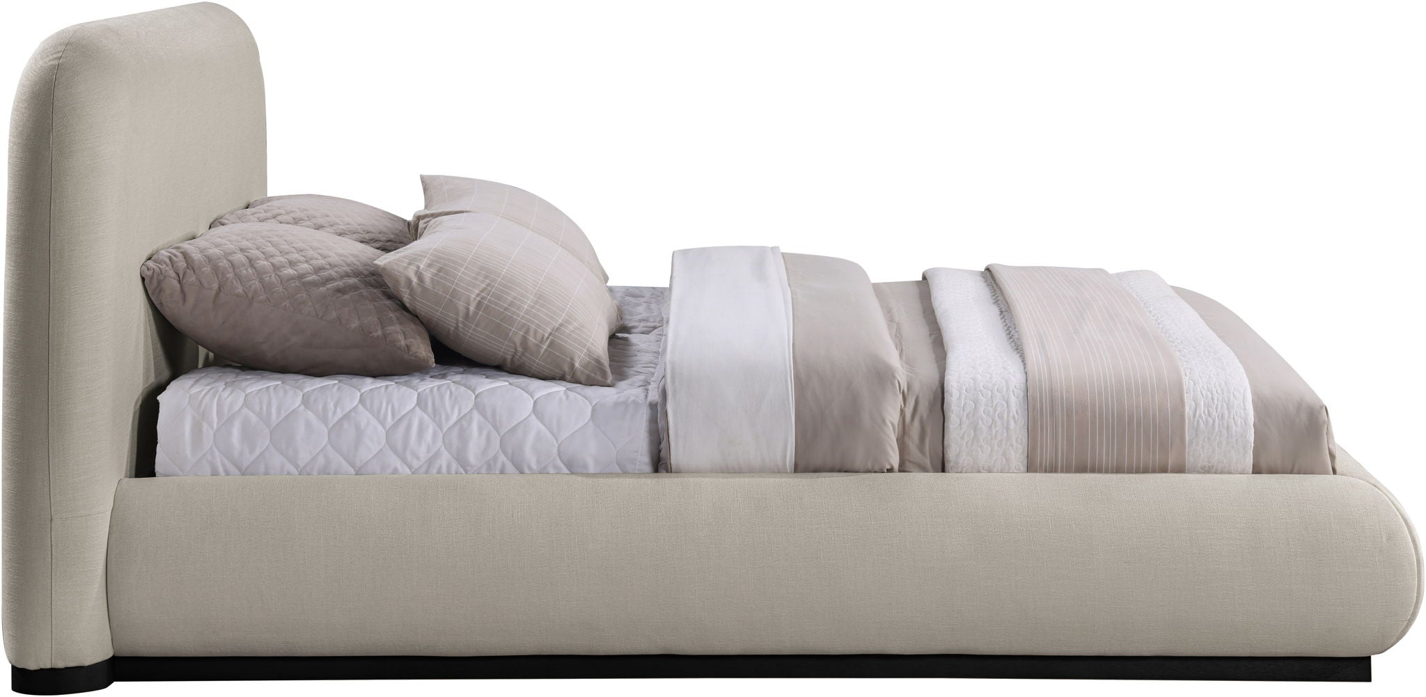 Vaughn - Chenille Bed With Black Base