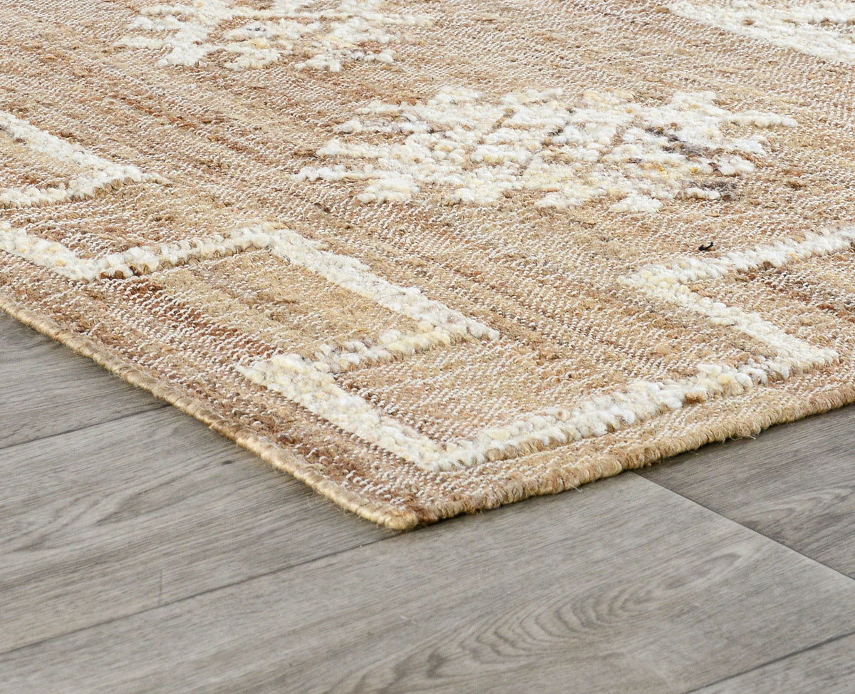 Comporta - 1' x 1' Raposa Rug - Natural/Ivory