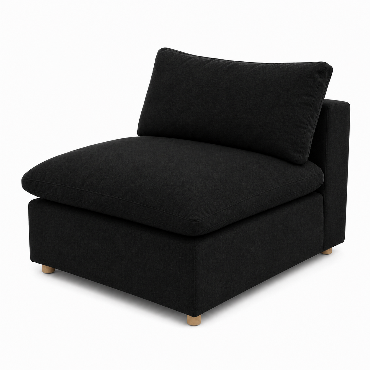 Walter Sectional Armless Chair in Cream Performance Fabric