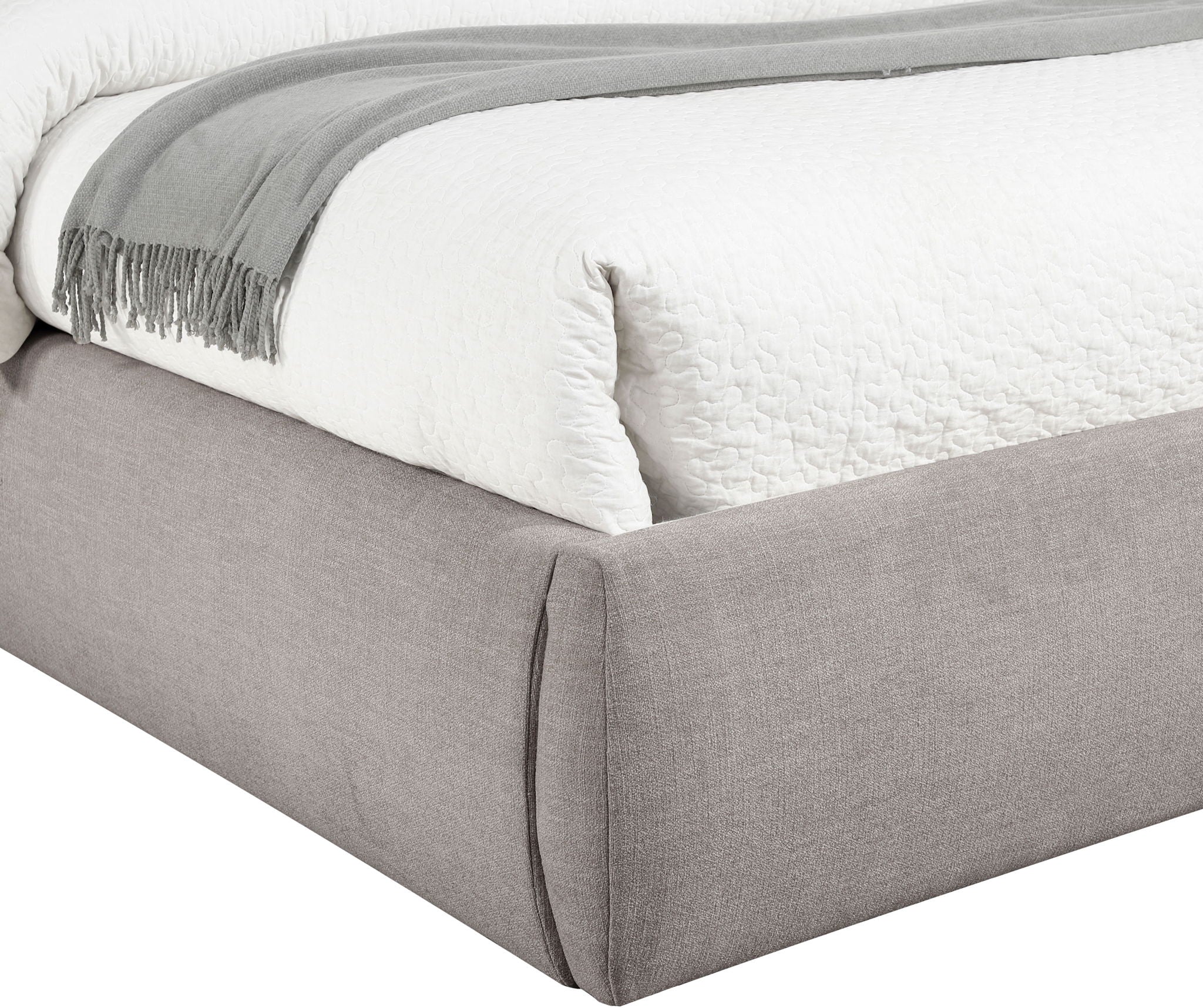Adam - Linen Fabric Bed With 70.5" Headboard