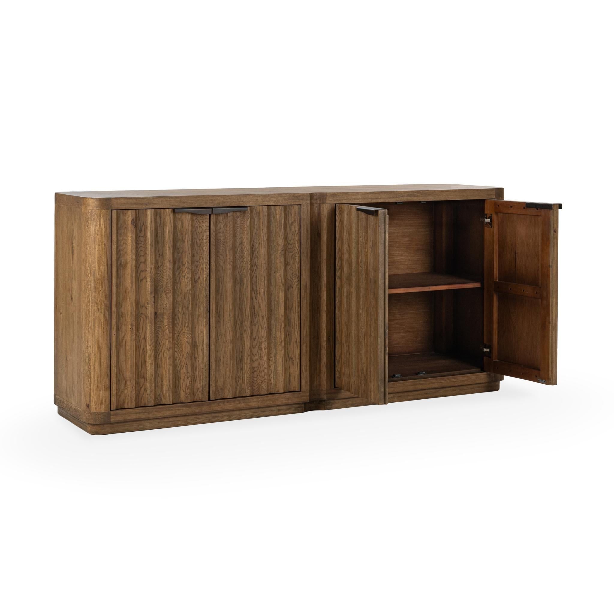 Labelle - 4 Door Buffet - Tan Oak