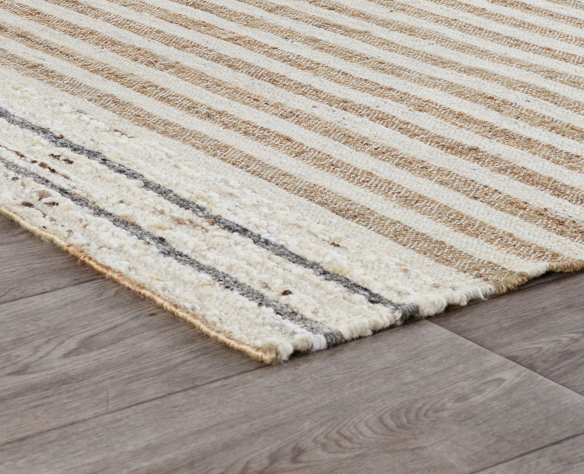 Comporta - 2.6' x 8' Pego Stripe Rug - Natural Multi