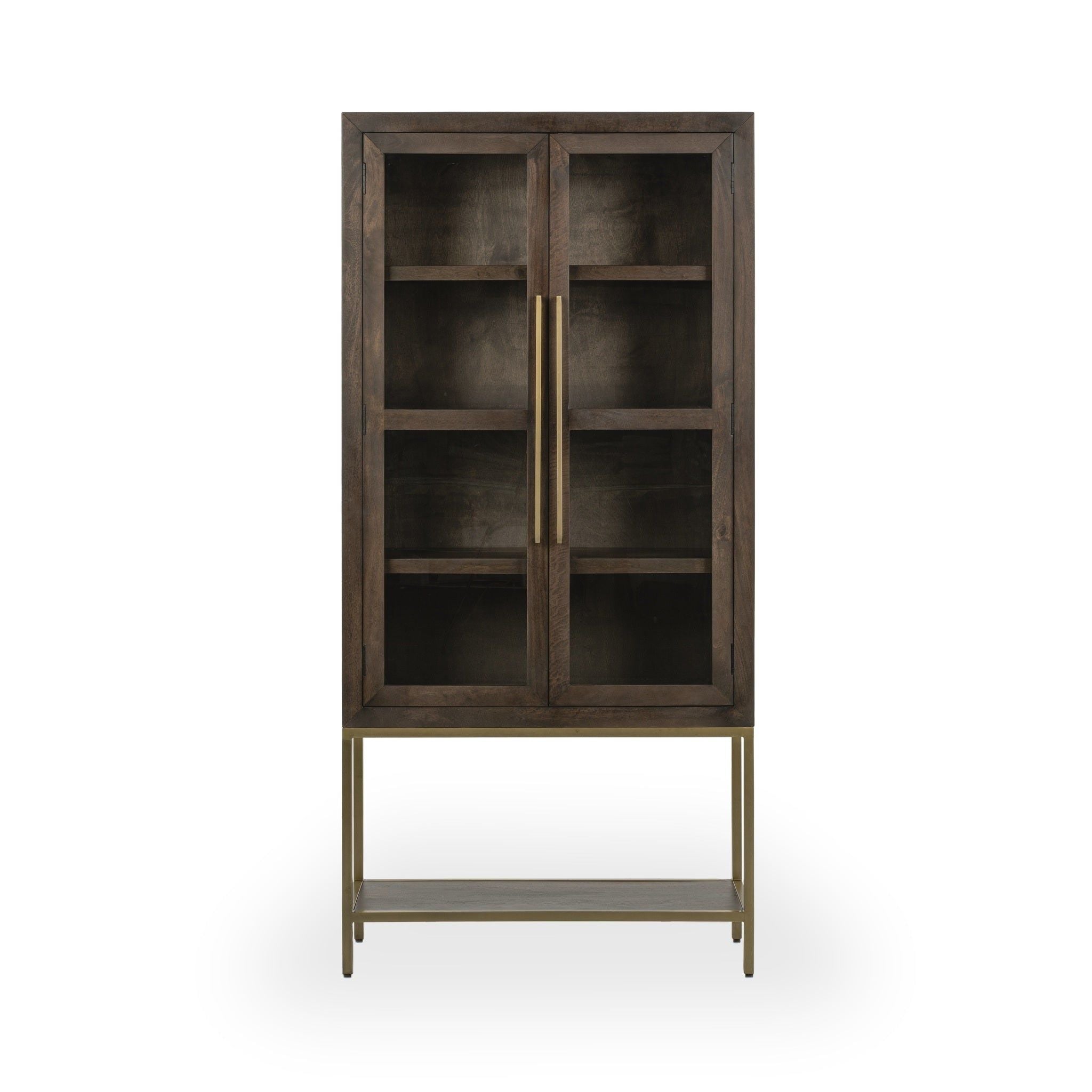 Freemont - Solid Wood Tall Cabinet - Kona Brown