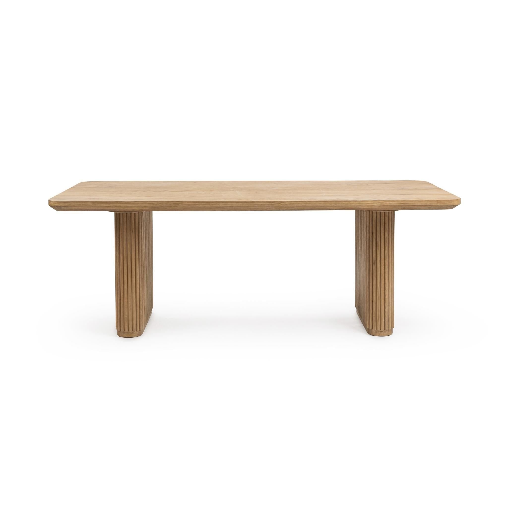 Vander - Oak Wood 84" Dining Table