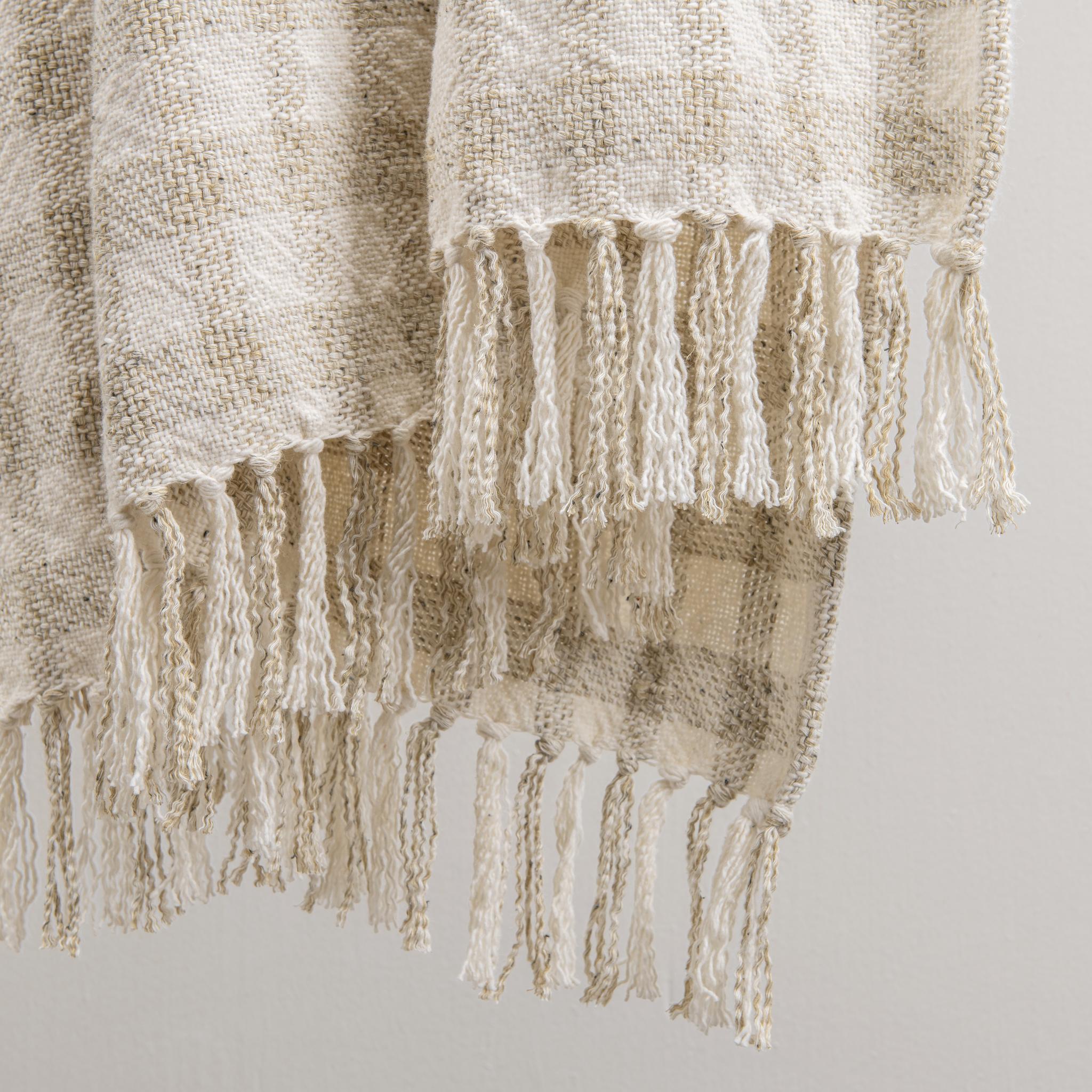 Sari - Throw 50 x 70 - Natural / Ivory