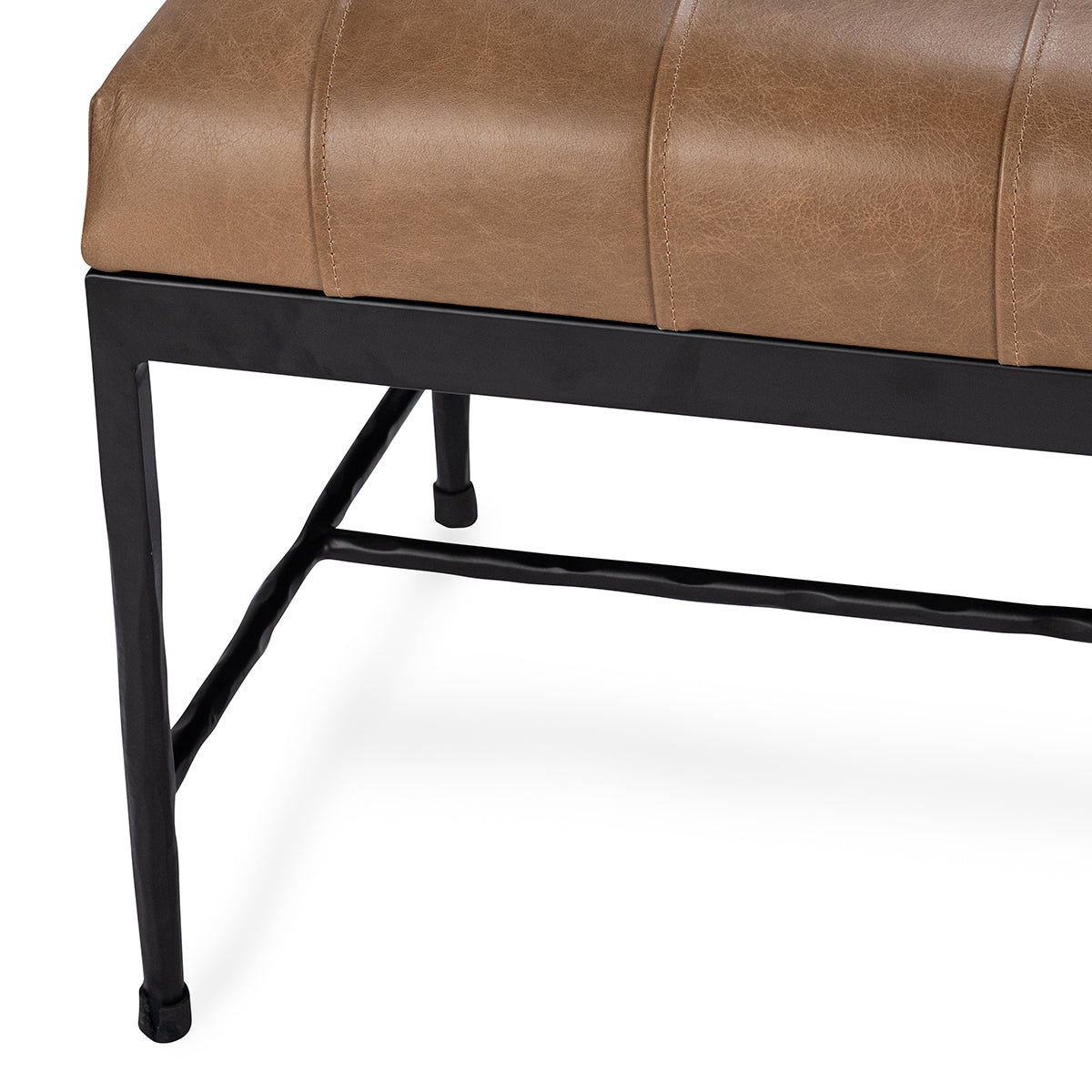 Madeleine - Leather Bench - Dune Walnut