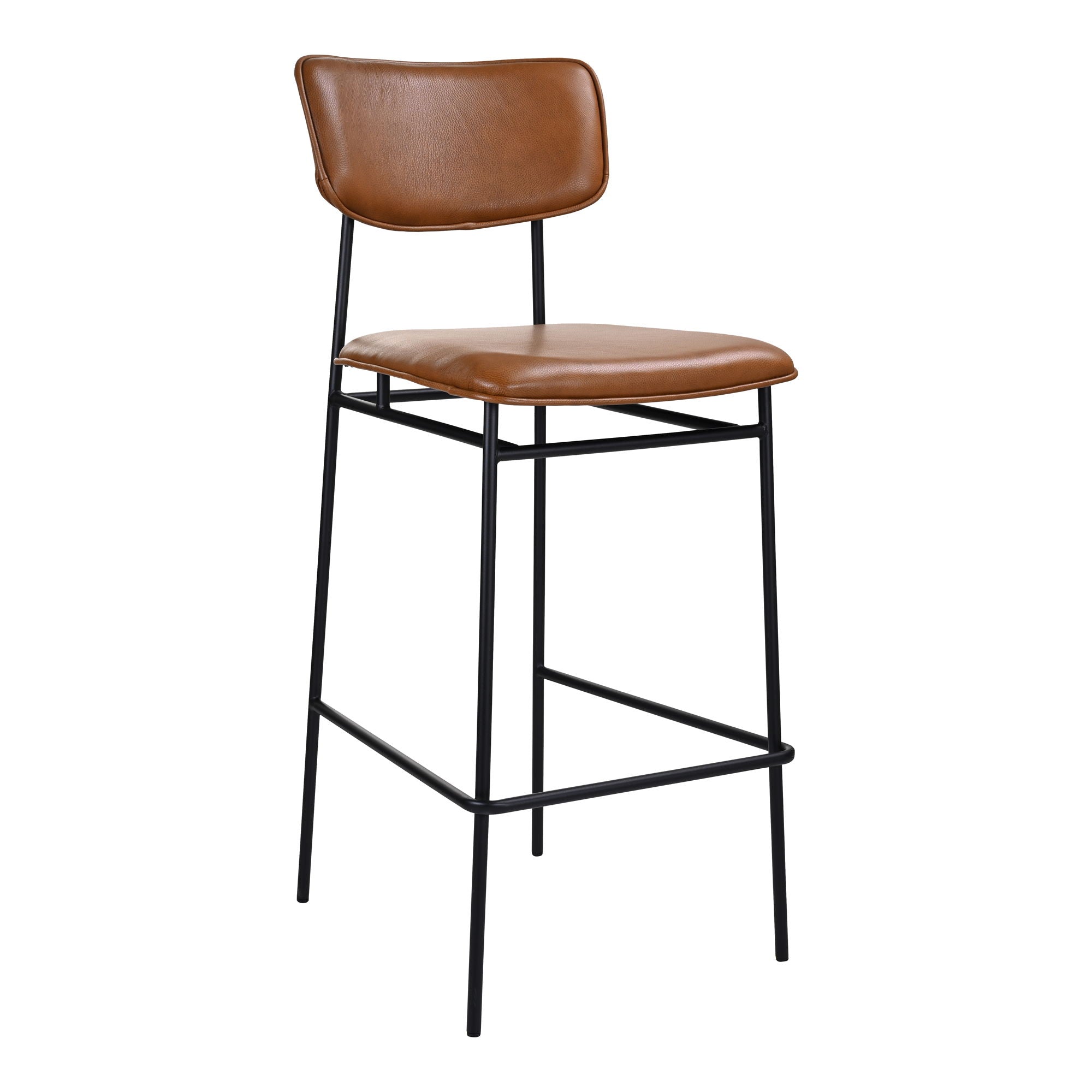 Sailor - Bar Stool - Dark Brown - Leather