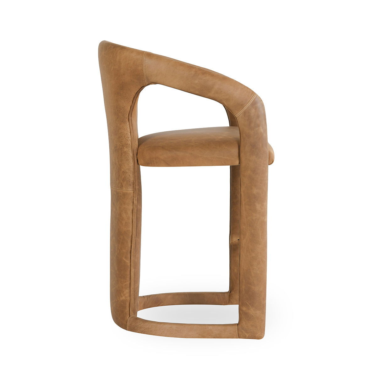 Archie - Distressed Leather Counter Stool