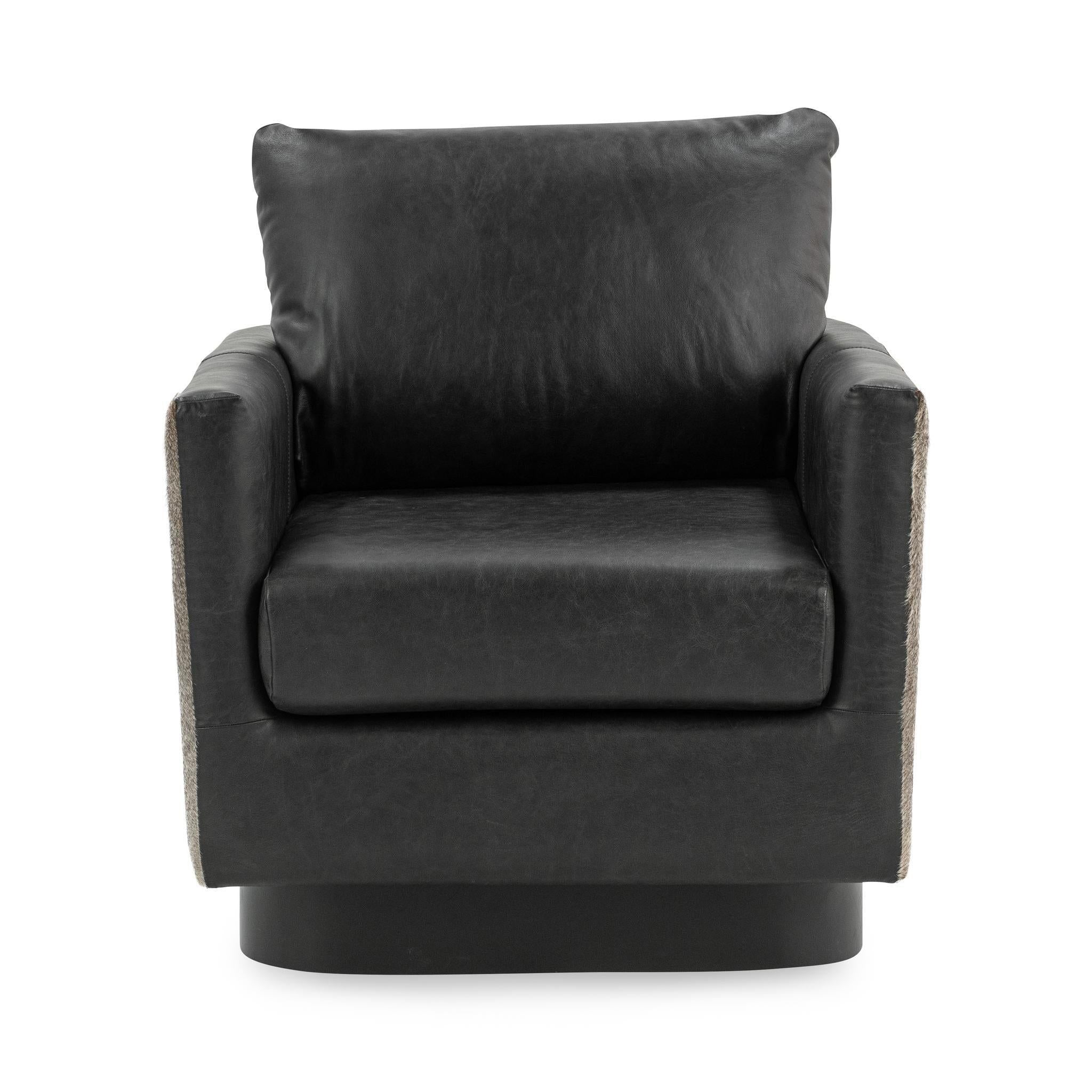 Lathe - Leather/Hide Accent Chair