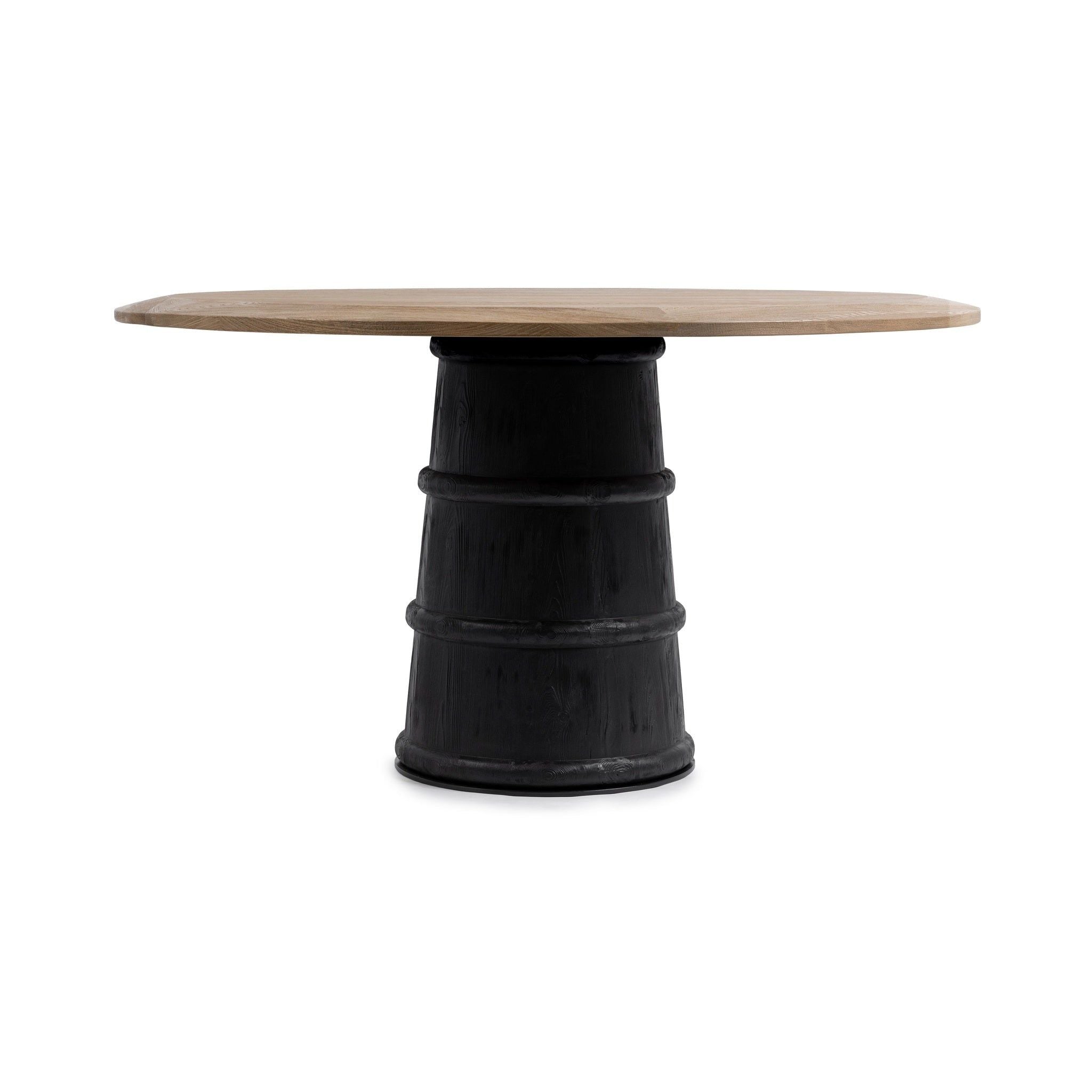 Lunen - 55" Round Dining Table - Soft Reef Noir